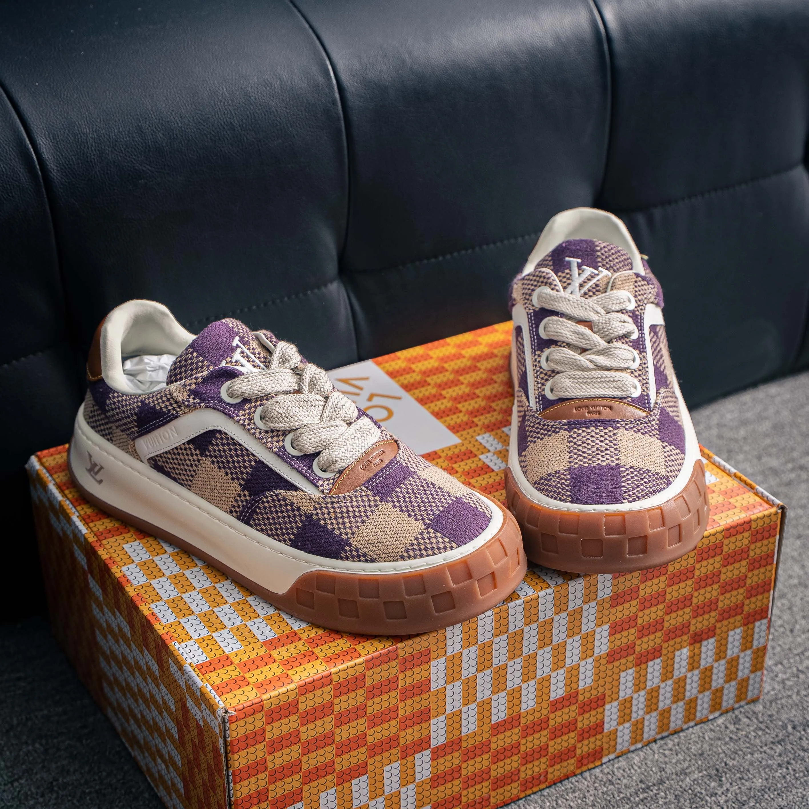 # Premium -- LOUIS VUITTON Tilted Series｜2026 LV Tilted Low Sneakers Series Low-Top Retro Skate Shoes Men Shoes｜